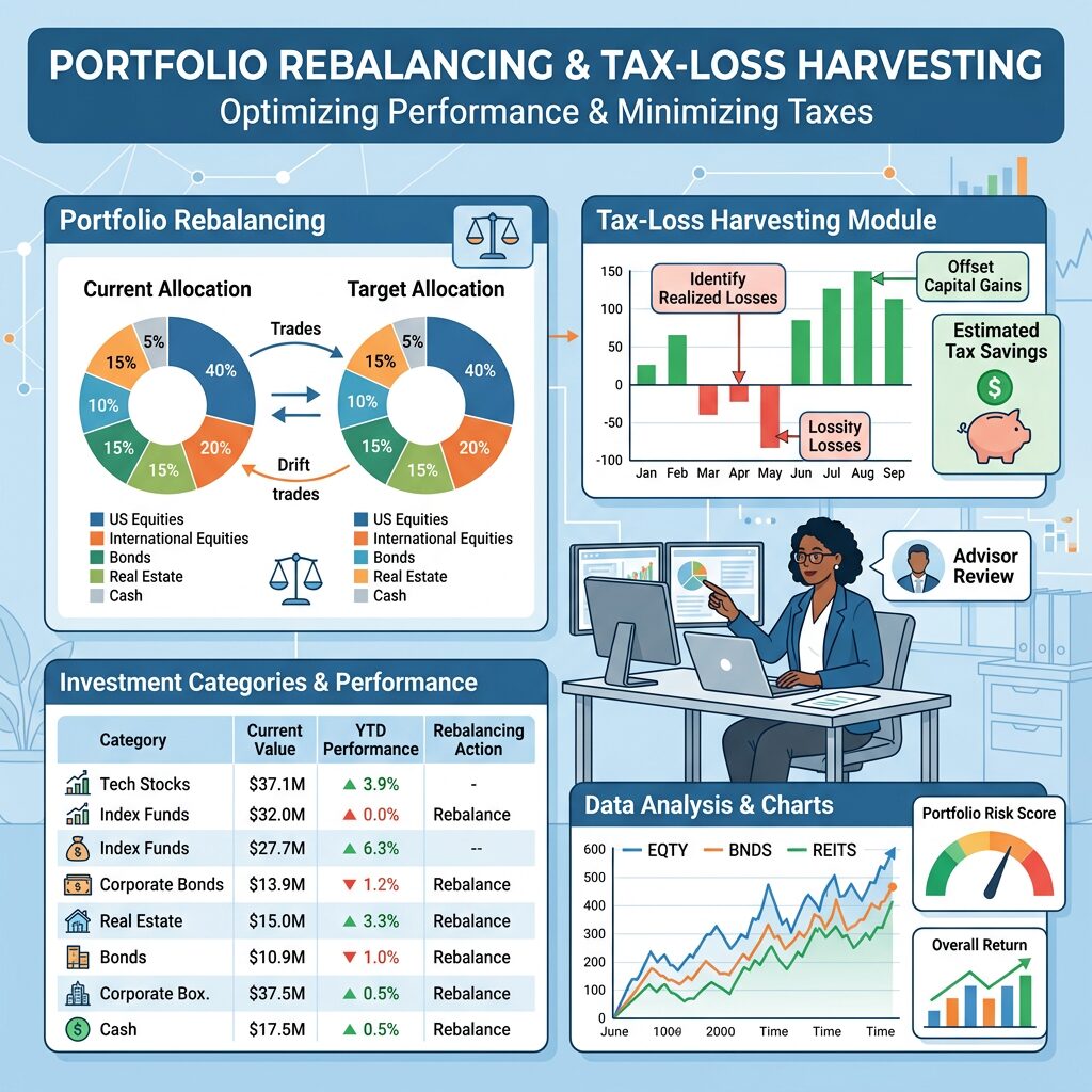 How Portfolio Rebalancing and Tax-Loss Harvesting Help Austin Wealth Management Improve Client Outcomes